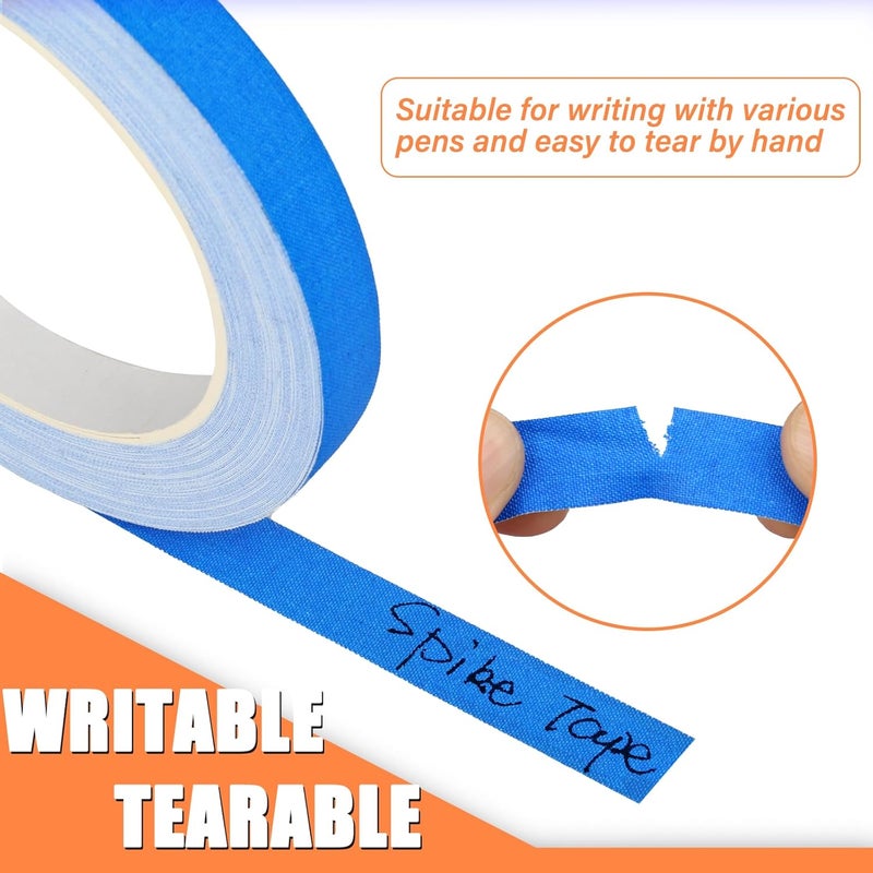 G GEYYANG GEYYANG Spike Tape, Blue Fluorescent Gaffers Tape 1/2 inch x 20 Yards, Black Light UV Reactive, Multipurpose Fluorescent Spike Tape for Stage Marking, Party and Art Crafts - Image 4